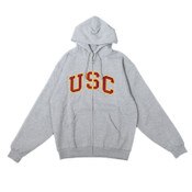 USC Trojan Basics Heritage Oxford Full-Zip Fleece Hoodie
